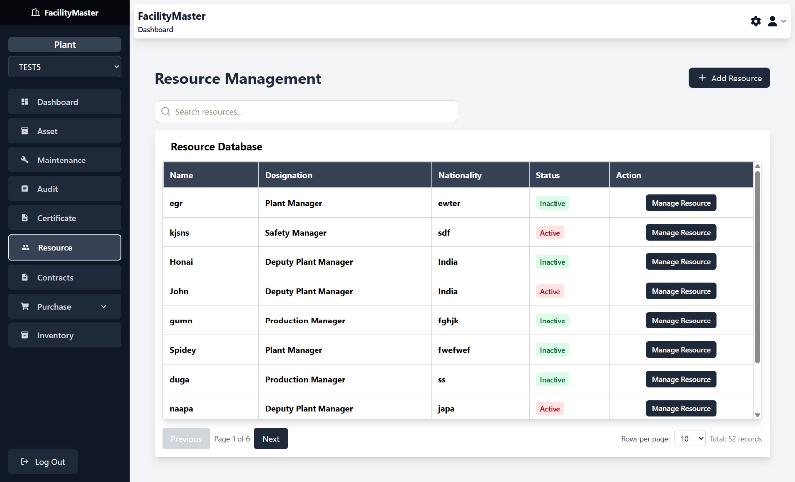 Resource Management